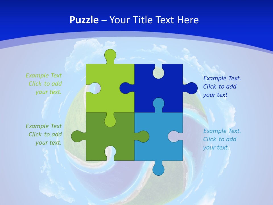 White Copyspace Piece PowerPoint Template