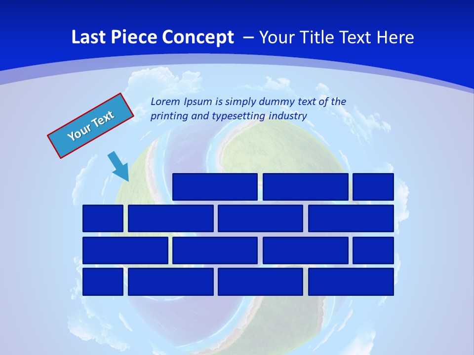 White Copyspace Piece PowerPoint Template