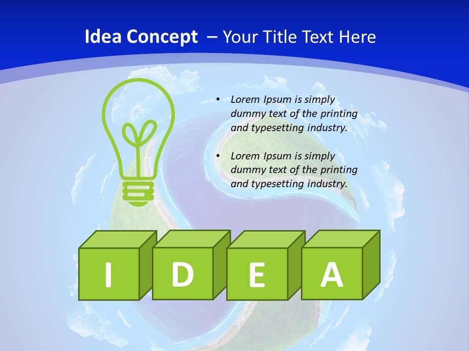 White Copyspace Piece PowerPoint Template