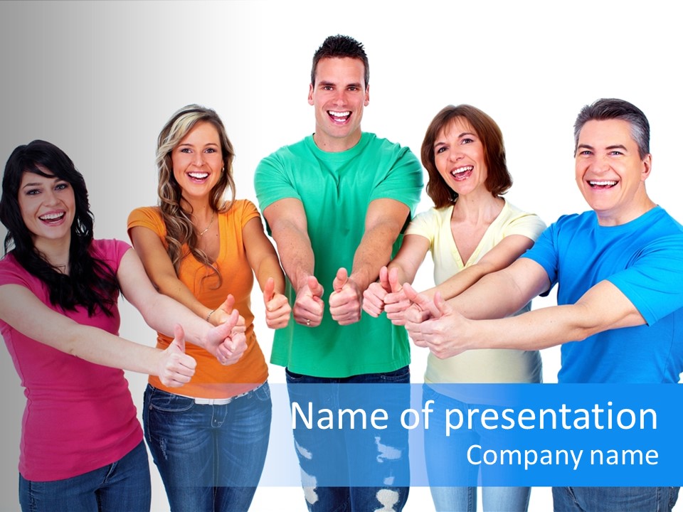 Group Isolated United PowerPoint Template