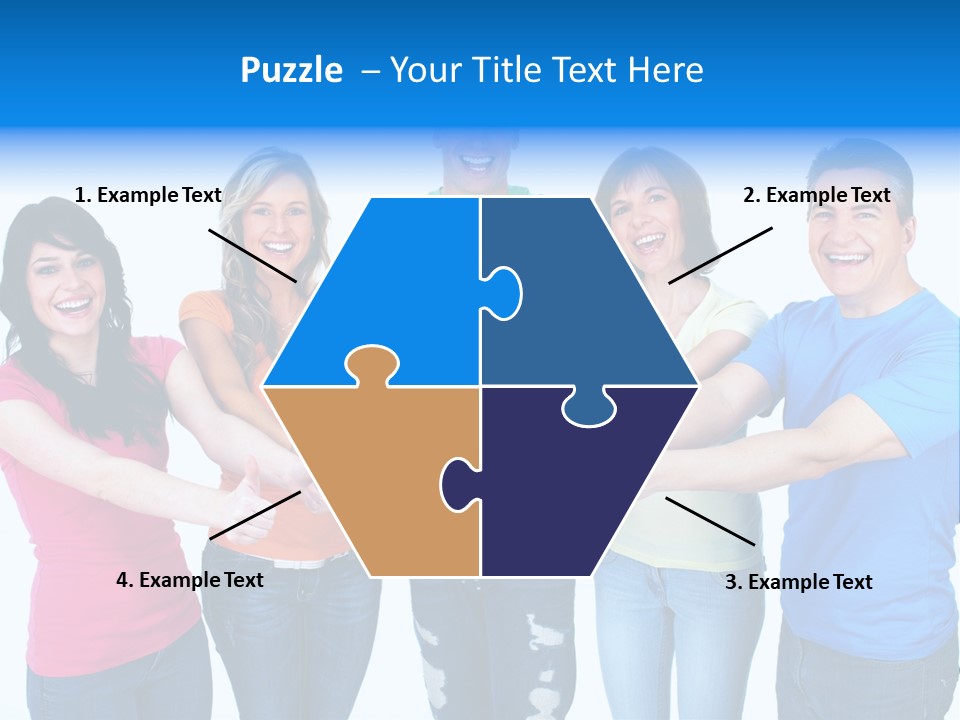 Group Isolated United PowerPoint Template