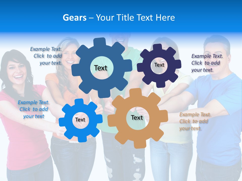 Group Isolated United PowerPoint Template