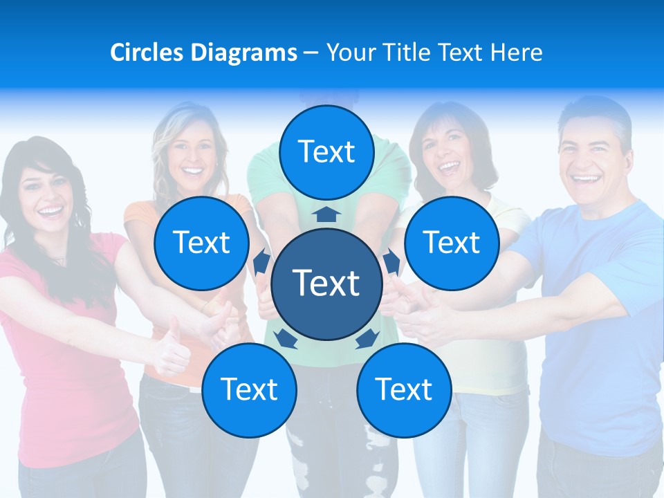 Group Isolated United PowerPoint Template