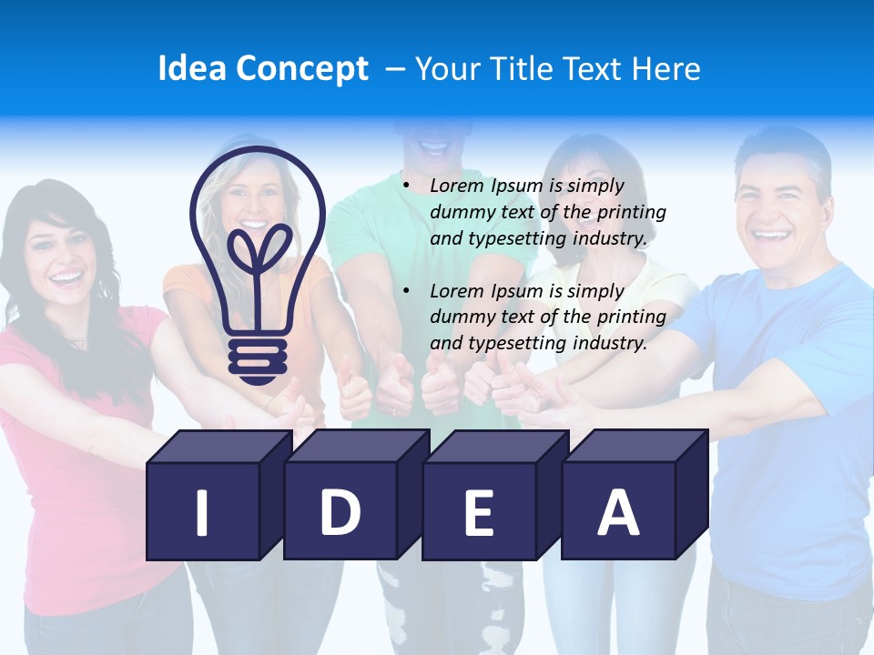 Group Isolated United PowerPoint Template