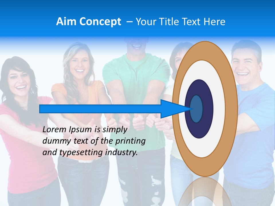 Group Isolated United PowerPoint Template