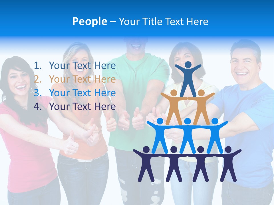 Group Isolated United PowerPoint Template