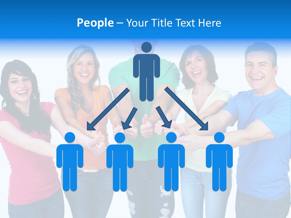Group Isolated United PowerPoint Template