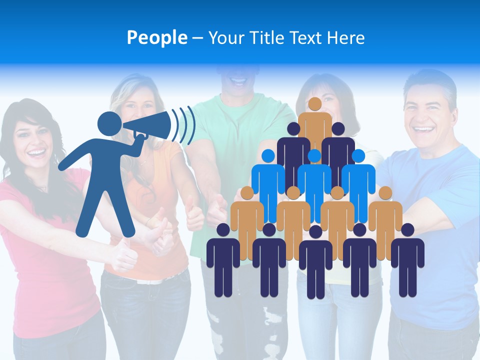 Group Isolated United PowerPoint Template