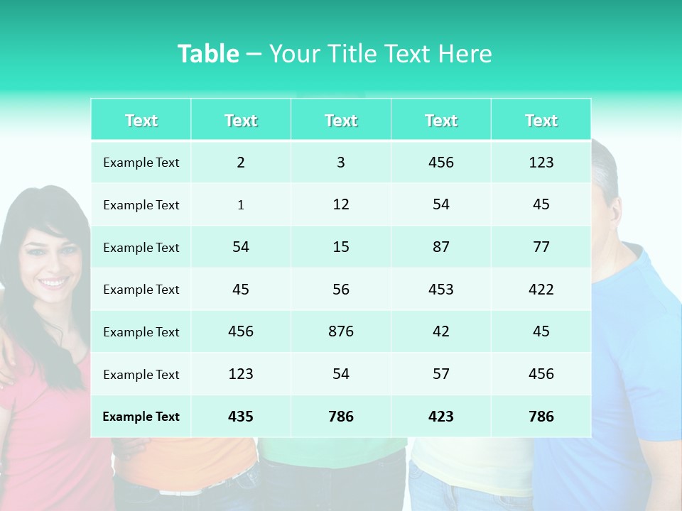 Portrait Teen Student PowerPoint Template