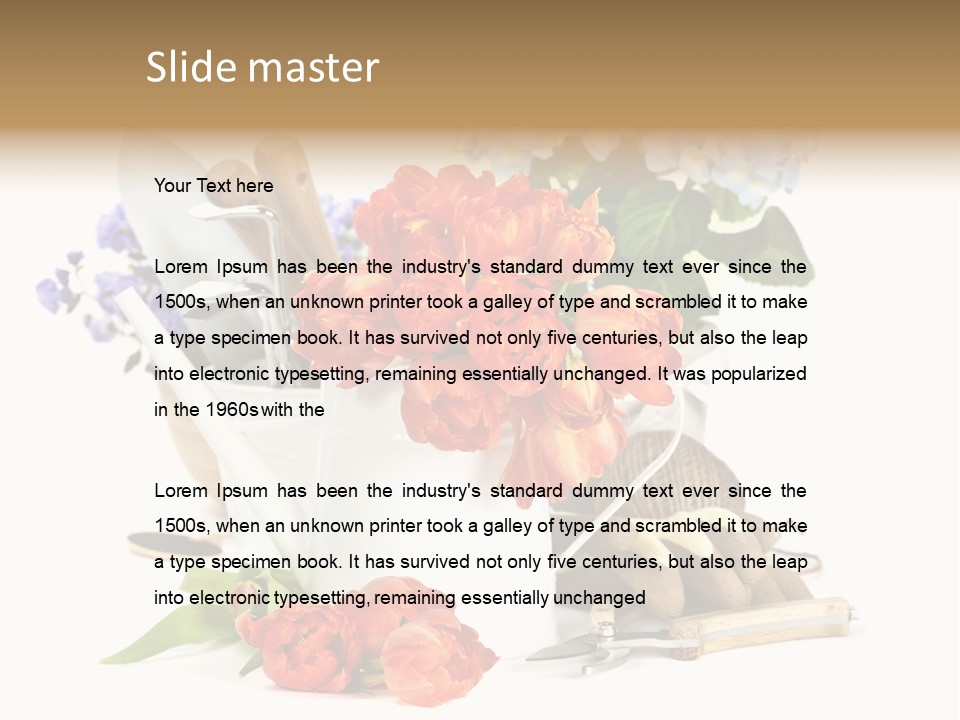 Seasonal Studio Flower PowerPoint Template