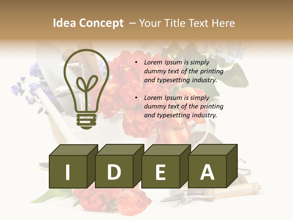 Seasonal Studio Flower PowerPoint Template