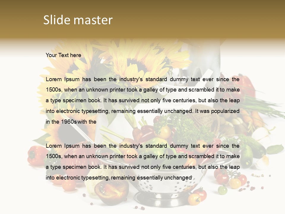 Flower Colander Ingredient PowerPoint Template