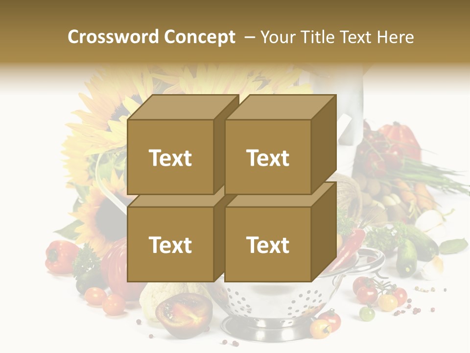 Flower Colander Ingredient PowerPoint Template