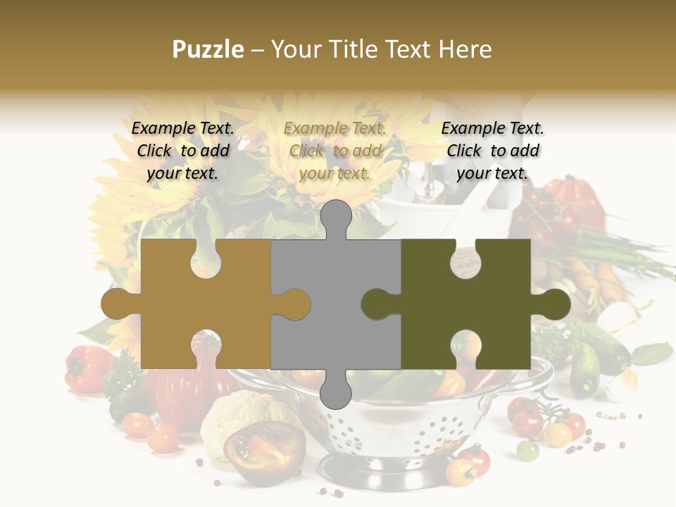 Flower Colander Ingredient PowerPoint Template