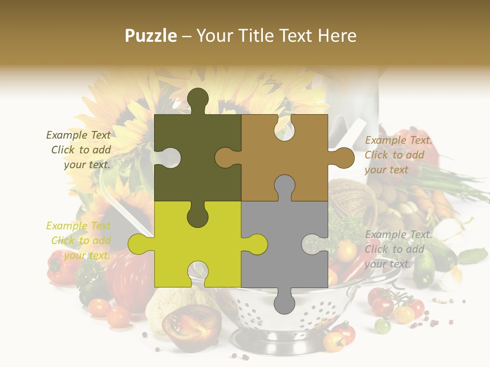 Flower Colander Ingredient PowerPoint Template