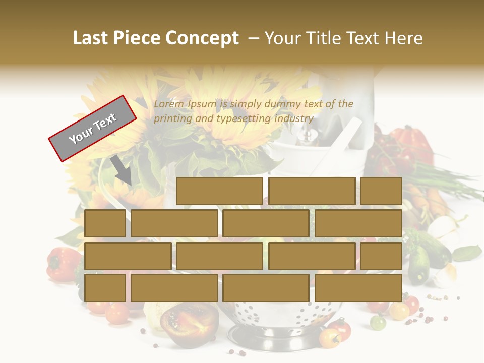 Flower Colander Ingredient PowerPoint Template