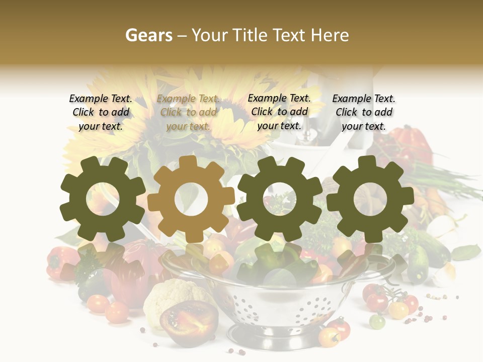 Flower Colander Ingredient PowerPoint Template