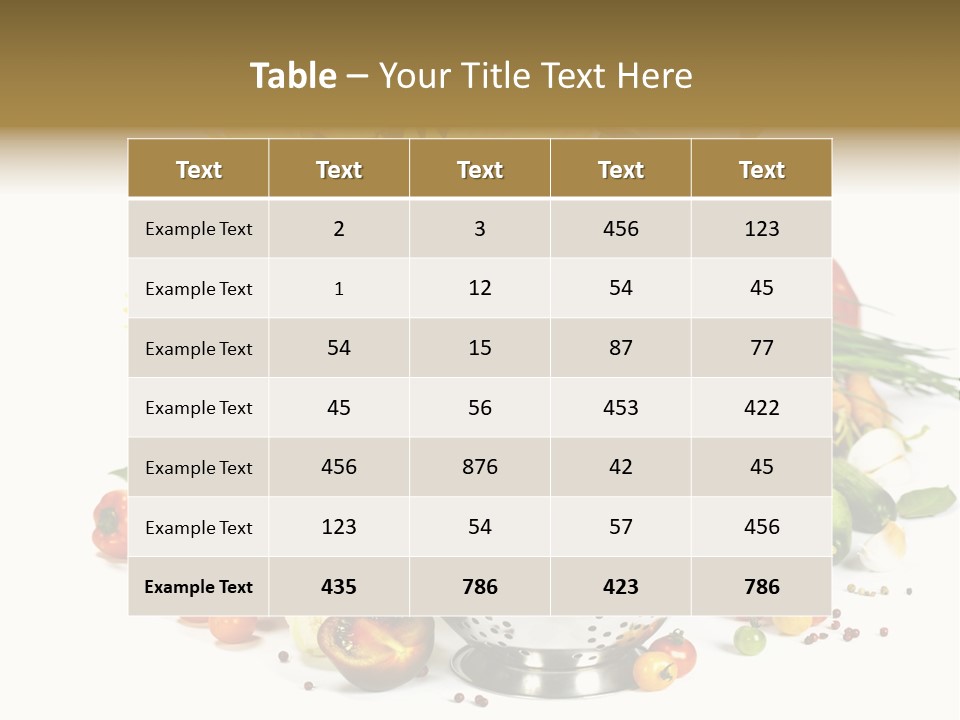 Flower Colander Ingredient PowerPoint Template