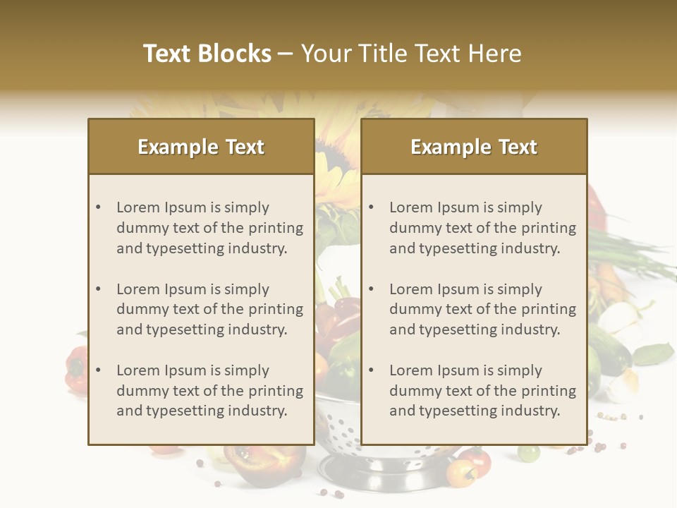 Flower Colander Ingredient PowerPoint Template