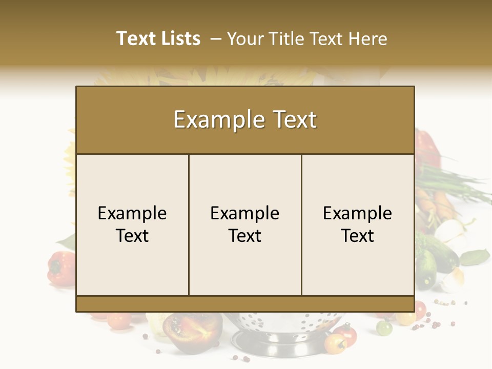 Flower Colander Ingredient PowerPoint Template