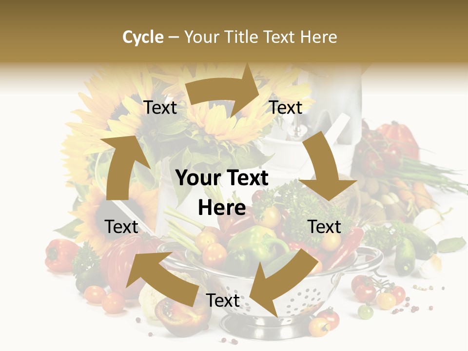 Flower Colander Ingredient PowerPoint Template
