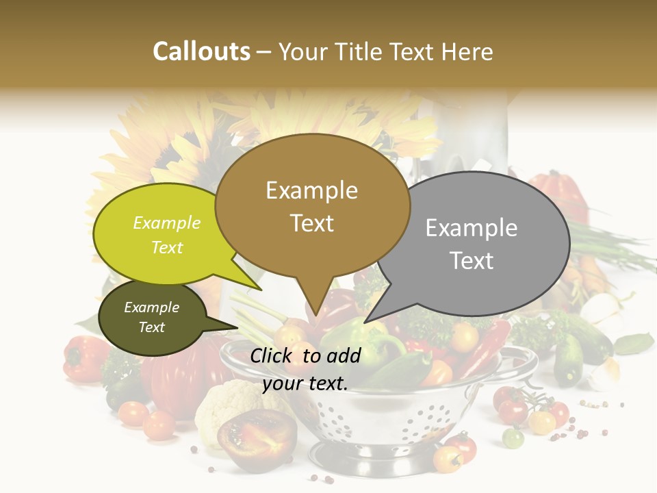 Flower Colander Ingredient PowerPoint Template