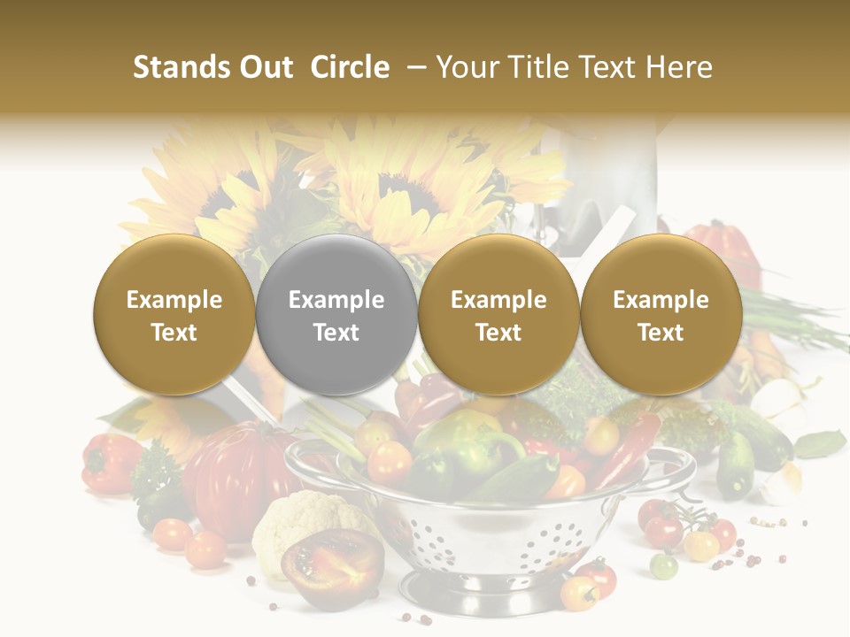 Flower Colander Ingredient PowerPoint Template