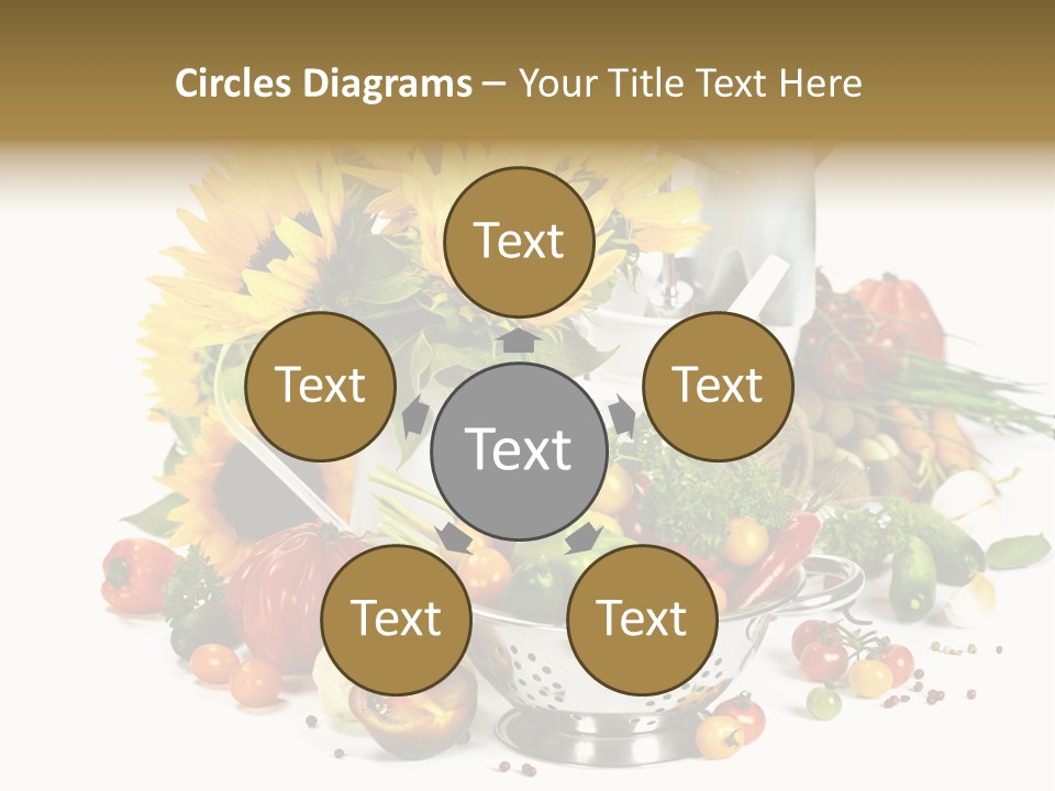 Flower Colander Ingredient PowerPoint Template