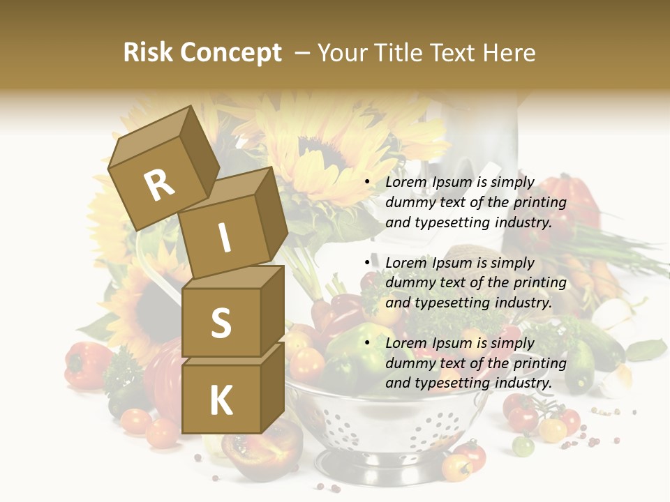 Flower Colander Ingredient PowerPoint Template