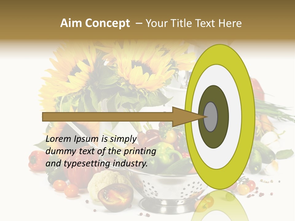 Flower Colander Ingredient PowerPoint Template
