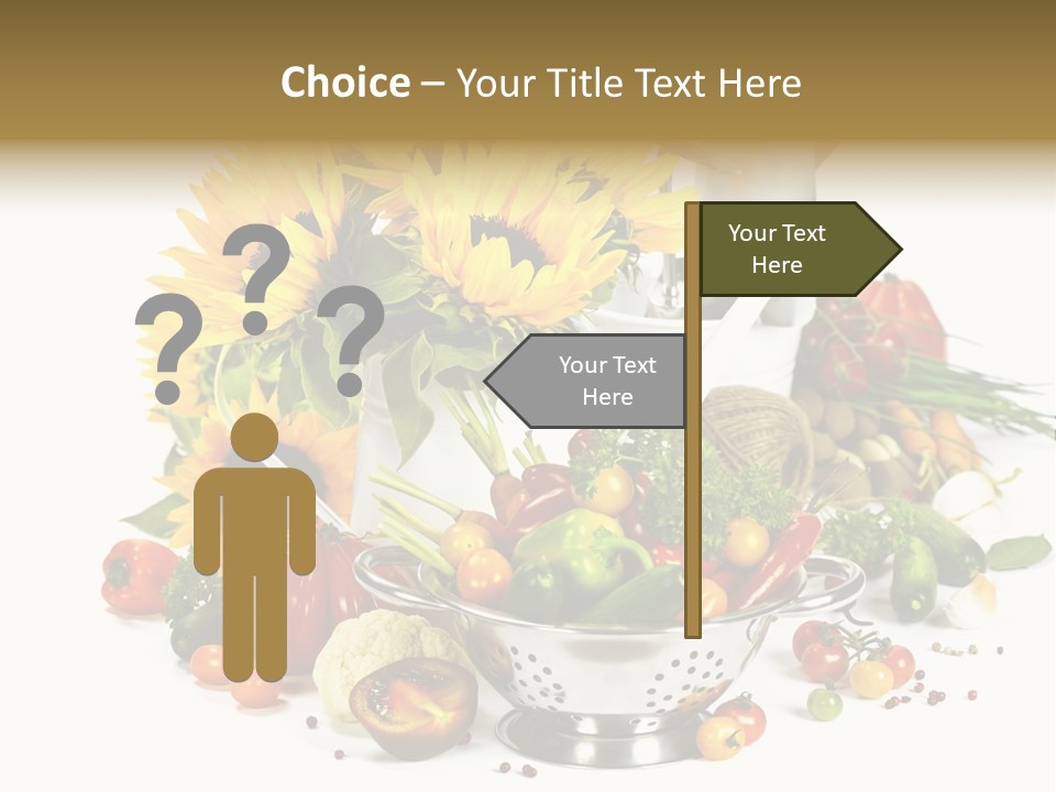 Flower Colander Ingredient PowerPoint Template