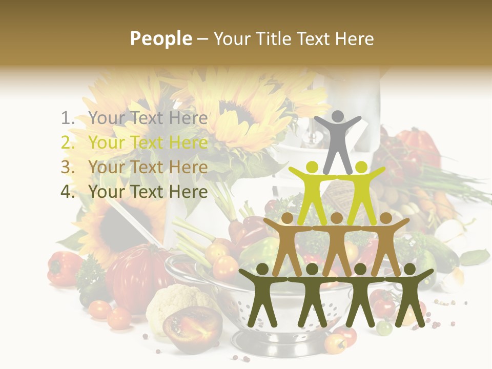 Flower Colander Ingredient PowerPoint Template