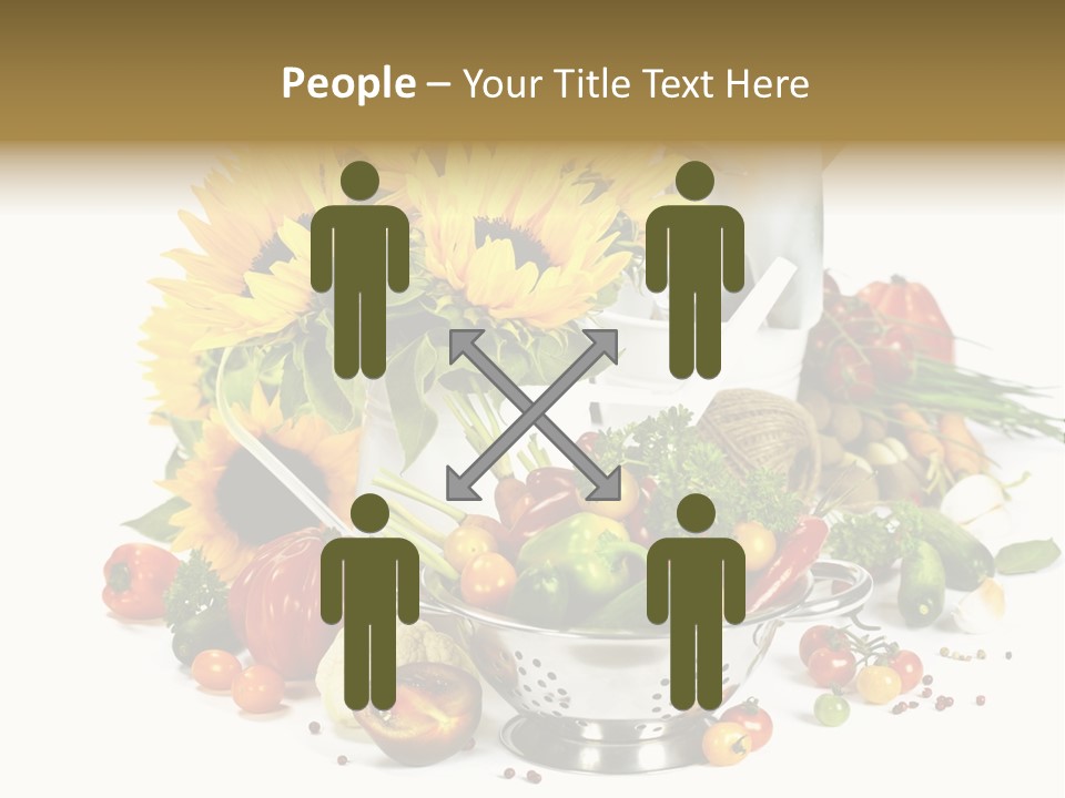 Flower Colander Ingredient PowerPoint Template