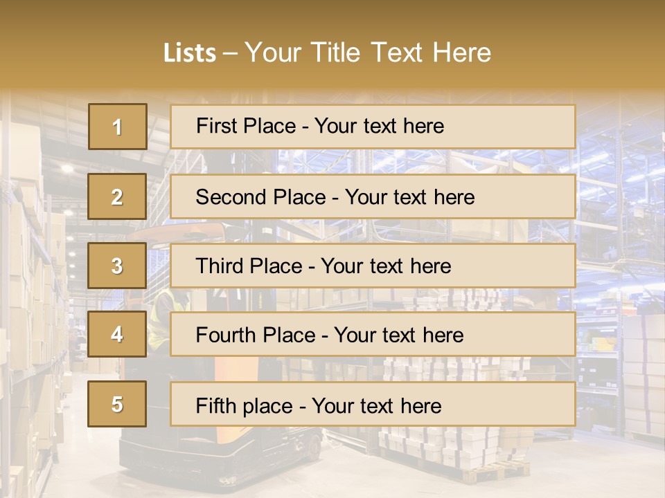 Warehouse Uniform Delivering PowerPoint Template