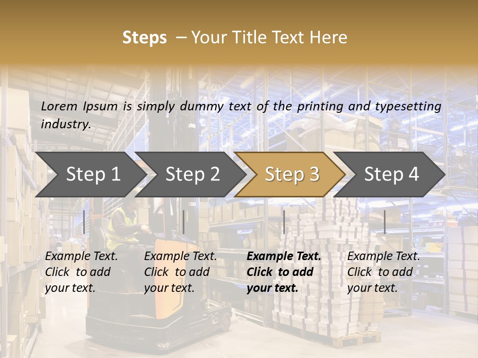 Warehouse Uniform Delivering PowerPoint Template