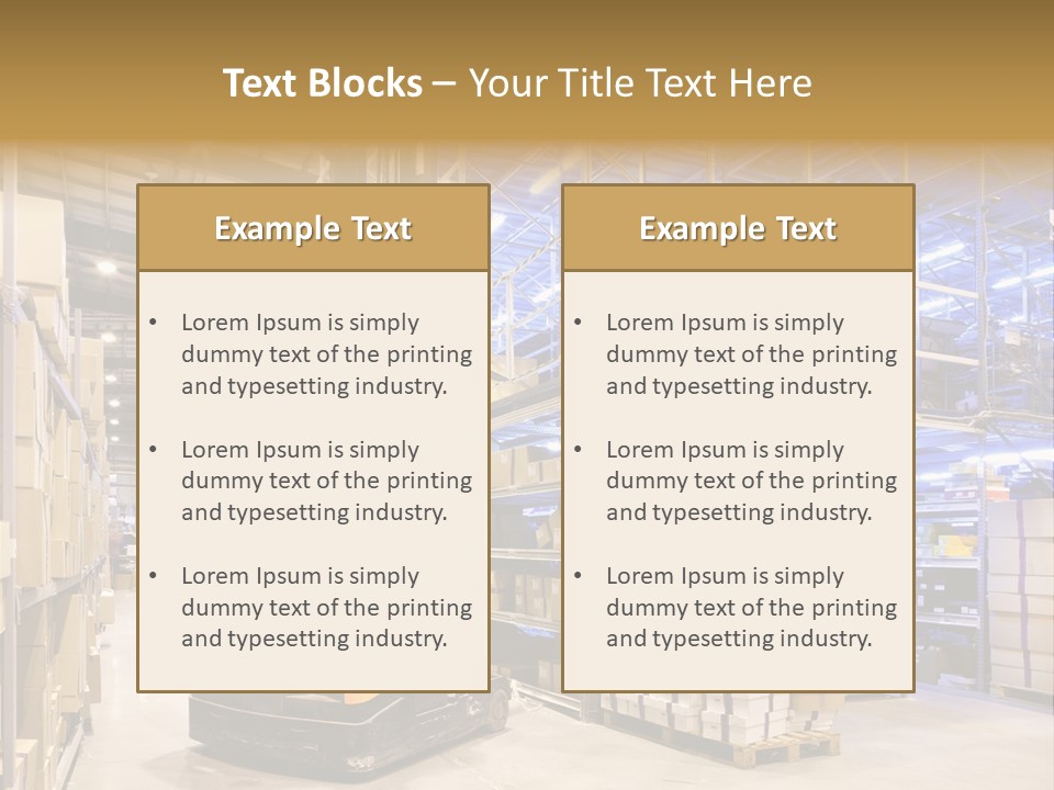 Warehouse Uniform Delivering PowerPoint Template