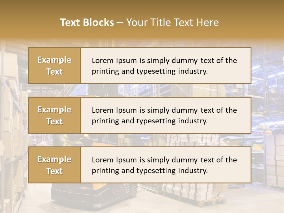 Warehouse Uniform Delivering PowerPoint Template