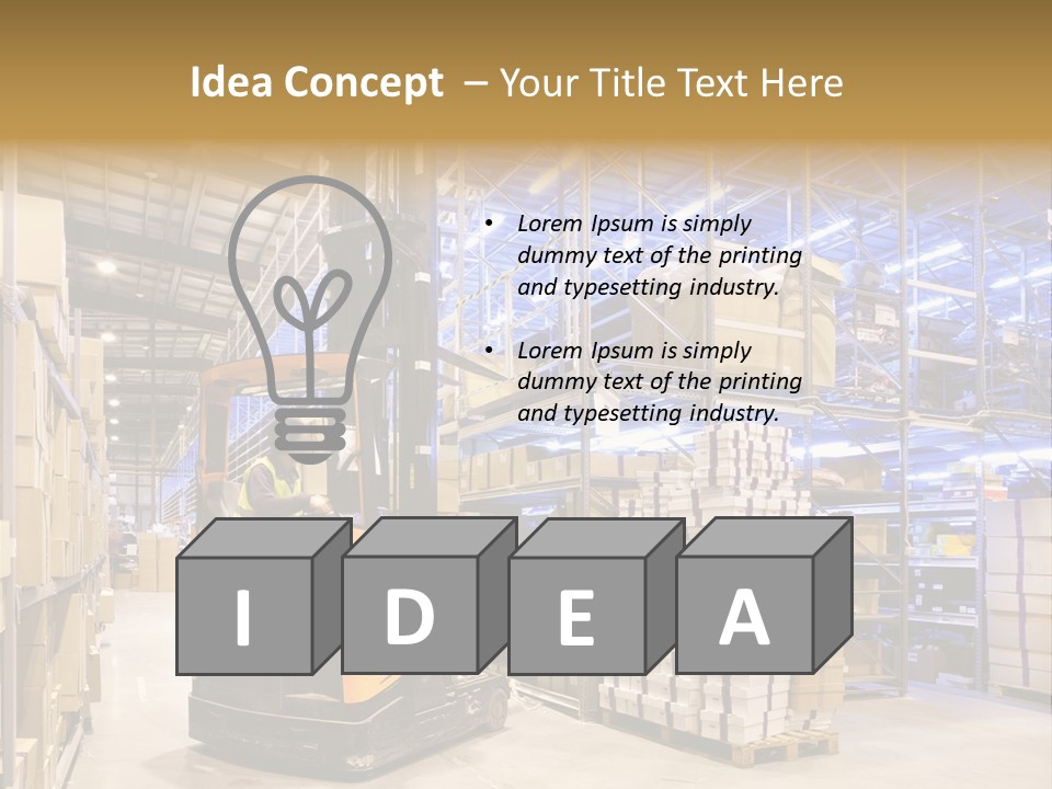 Warehouse Uniform Delivering PowerPoint Template