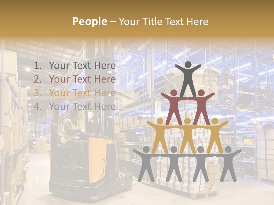 Warehouse Uniform Delivering PowerPoint Template