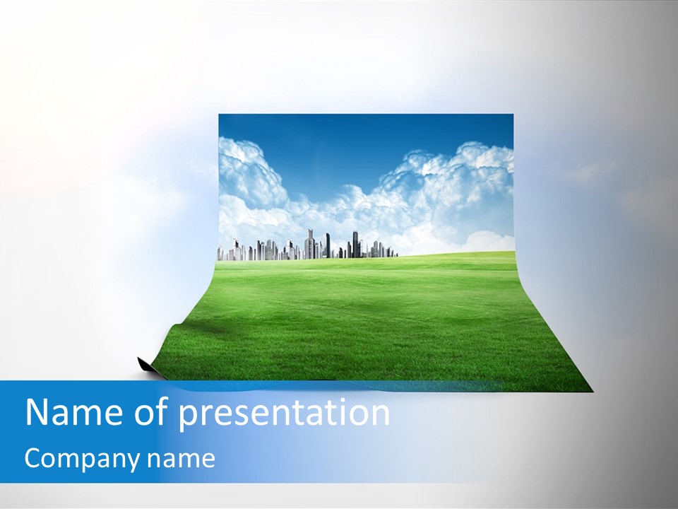 Blue Photo Environment PowerPoint Template