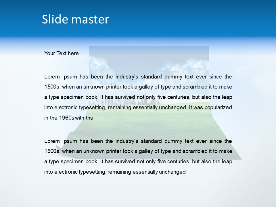 Blue Photo Environment PowerPoint Template