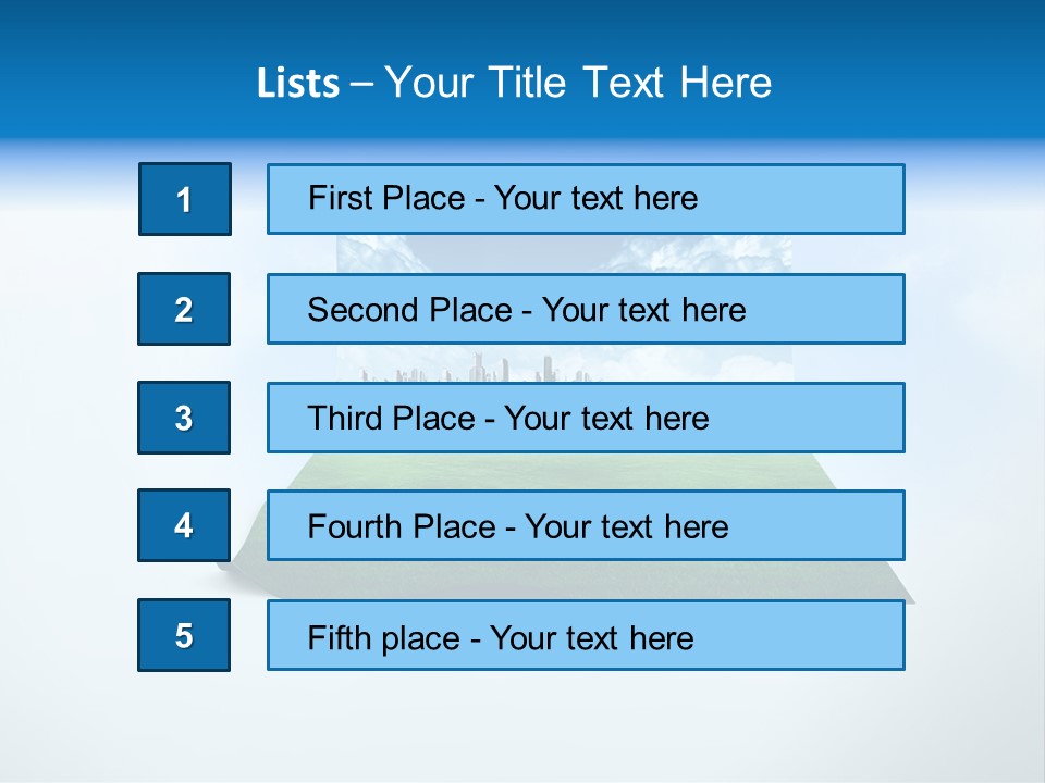 Blue Photo Environment PowerPoint Template