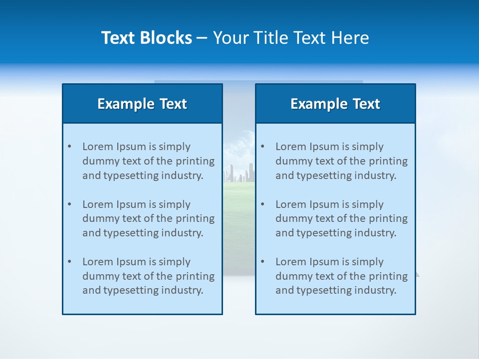 Blue Photo Environment PowerPoint Template