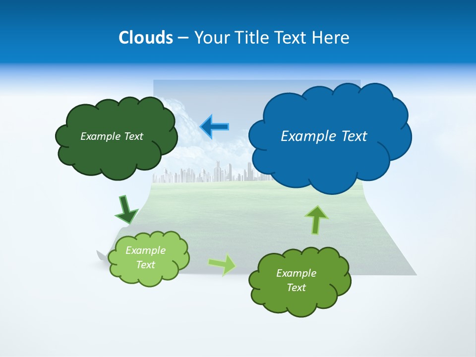 Blue Photo Environment PowerPoint Template