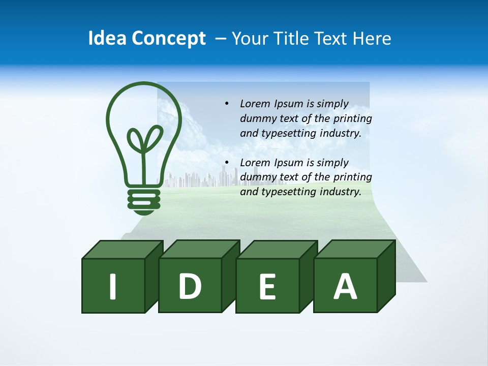 Blue Photo Environment PowerPoint Template