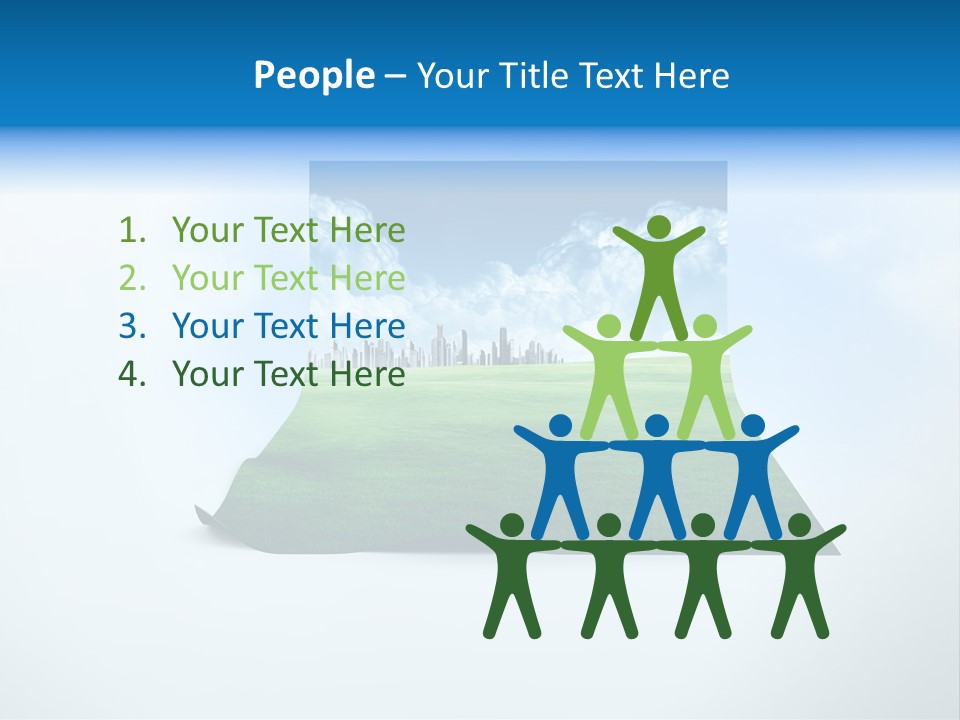 Blue Photo Environment PowerPoint Template