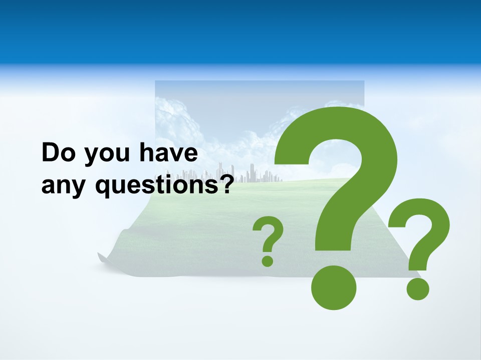 Blue Photo Environment PowerPoint Template