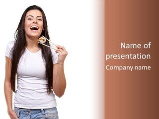 Lunch Laugh Jeans PowerPoint Template