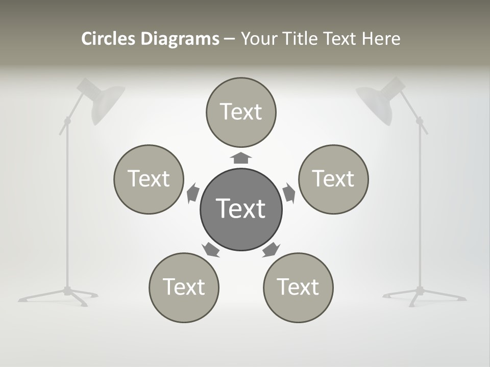 Photographing Cable Umbrella PowerPoint Template