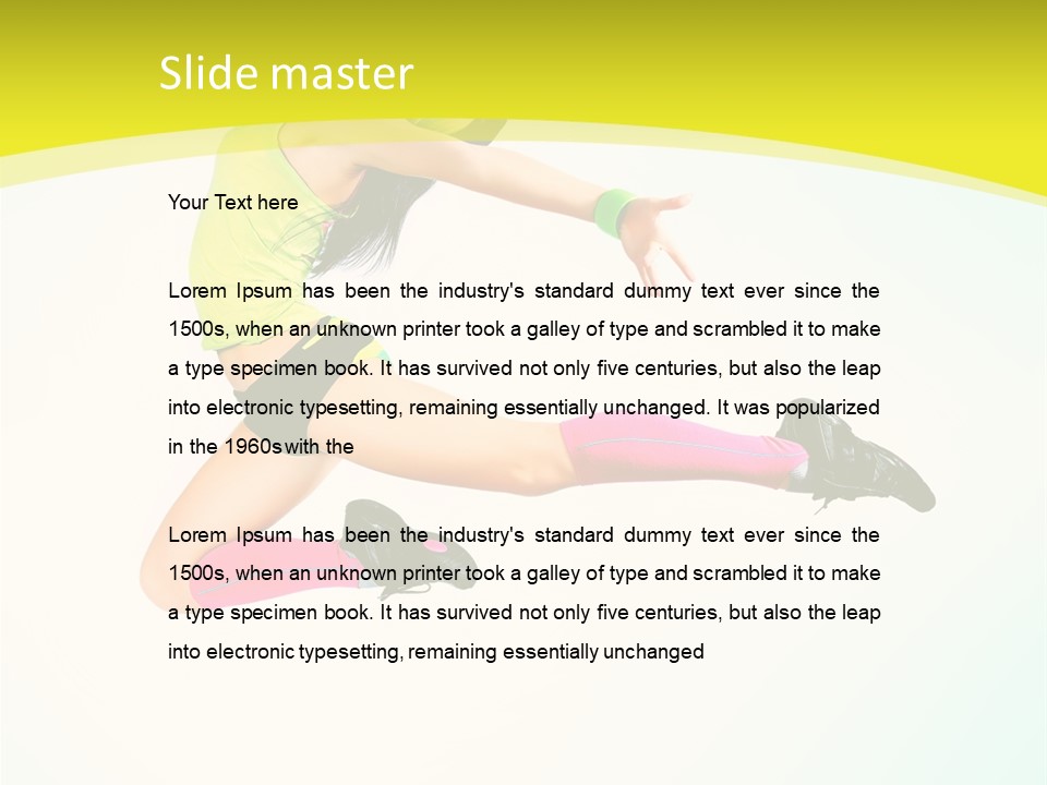 Slim Ballerina Dancer PowerPoint Template